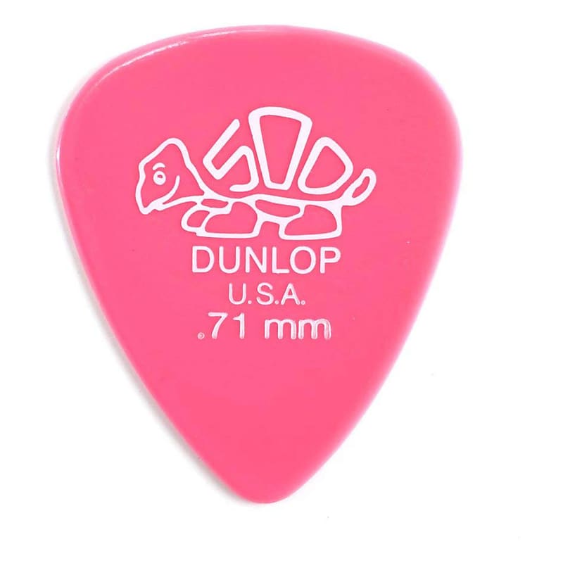 Dunlop 41P71 .71mm (Medium Pink) Delrin Guitar Picks, 12-Pack image 1