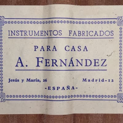 Casa Arcangel Fernandez 1970's – amazing sounding classical guitar from this famous shop in Madrid - check video! image 12