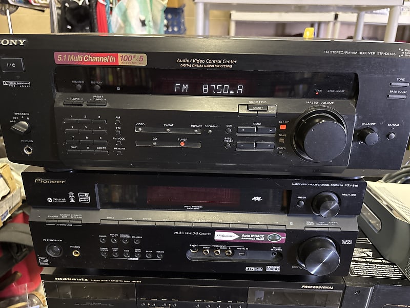 Sony STR-DE435 Receiver HiFi Stereo 5.1 Channel Home Audio AM/FM Vintage Black  			