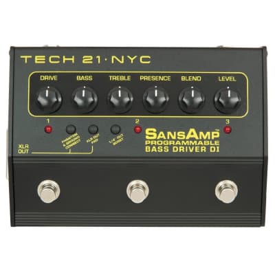 New Tech 21 SansAmp Programmable Bass Driver DI Bass Guitar Pedal image 2