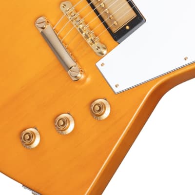 Epiphone Inspired by Gibson Custom Shop 1958 Explorer Electric Guitar - Aged Natural-Aged Natural image 10
