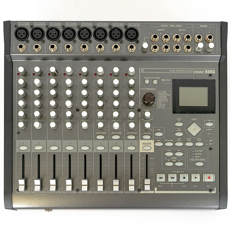 Korg D888 8-track Digital Multi-Track Recorder with 3-band Track EQ