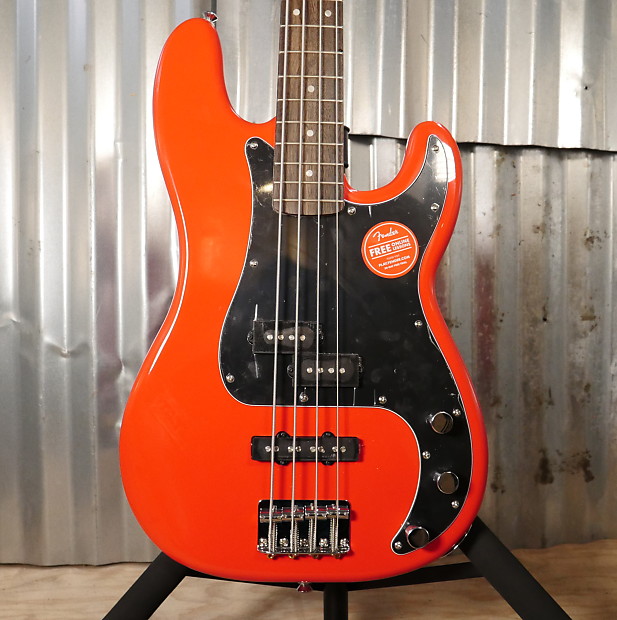 Squier Affinity Series Precision Bass PJ Laurel Fingerboard Race Red Floor Model Reverb