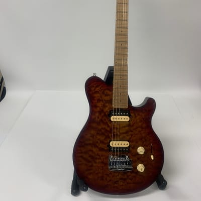 Ernie Ball Music Man Axis Super Sport with Tremolo 2021 - Roasted Amber Quilt image 2