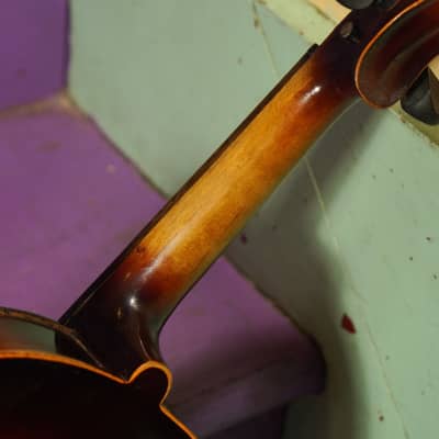 1930s Unknown Sunburst 4/4 Strad-Copy Violin (VIDEO! Fresh Work, Ready) image 10