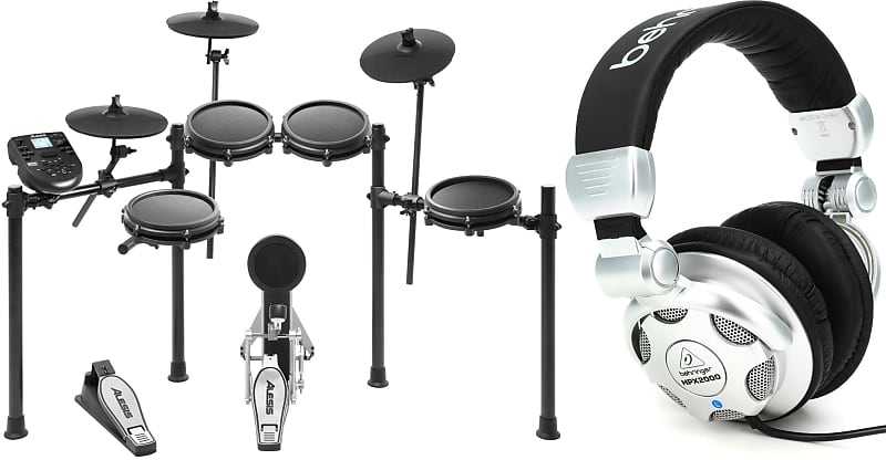 Alesis Nitro Mesh Electronic Drum Set  Bundle with Behringer HPX2000 High-Definition DJ Headphones image 1