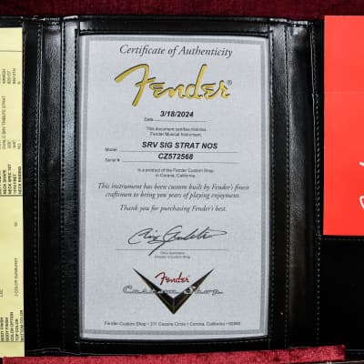 Fender Custom Shop Stevie Ray Vaughan Stratocaster SRV Signature NOS 3 Tone Sunburst 2024 (CZ572568) image 6