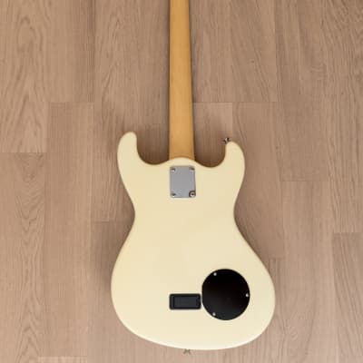 1990s Mosrite Ventures Model Travel Guitar 3/4 Size Body Pearl White Built-In-Amp, Kurokumo image 3