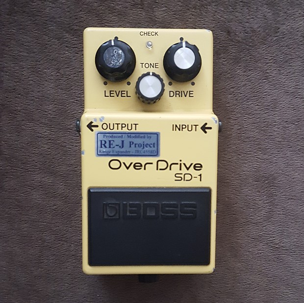 Boss SD-1 Overdrive w/ Analogman TS-808 Silver and Push/Pull Multi-Clipping  Mod!