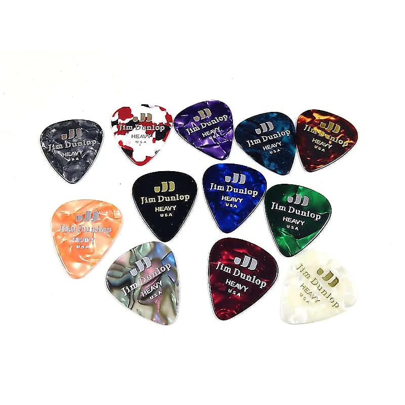 Dunlop PVP107 Celluloid Heavy Guitar Pick Variety Pack (12-Pack) image 1