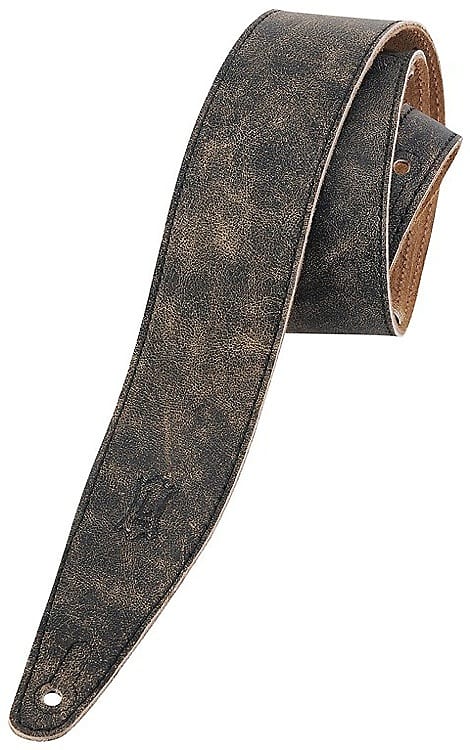 Levy's M317 2.5" Blaze Series Designer Leather Guitar Strap - Black image 1