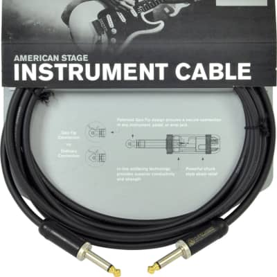 Planet Waves PW-AMSG American Stage Cable Black - 10' image 1