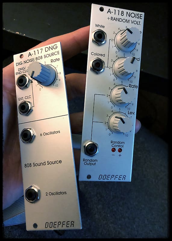 Doepfer A-117 & A-118 Dual Analog/Digital Noise Generators (S/H & Random) Silver image 1
