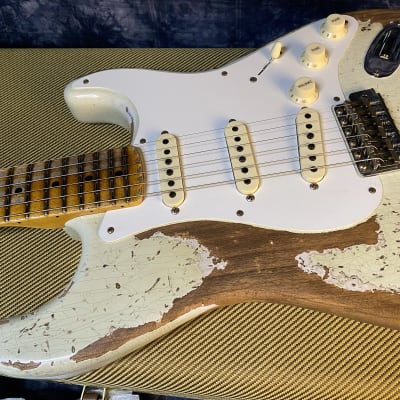 NEW ! Fender 2023 Fender Custom Shop LTD 56 Stratocaster Super Heavy Relic - Aged India Ivory - Authorized Dealer - 7.5lbs - G02583 image 8