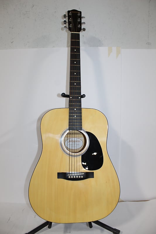 Johnson AXL JG 610 N Dreadnought Acoustic Guitar Natural Johnson