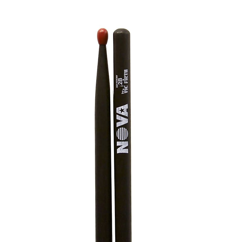 Nova VF-N2BNB By Vic Firth Nylon Tip Black Drum Sticks image 1