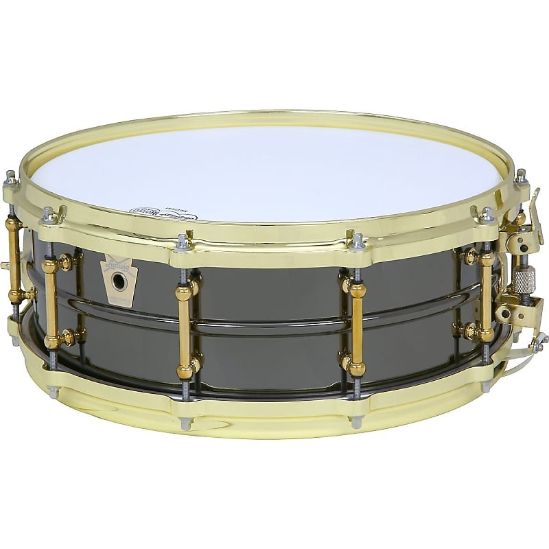 Ludwig LB416BT "Brass On Brass" Black Beauty 5x14" Snare Drum with Brass Hardware image 1