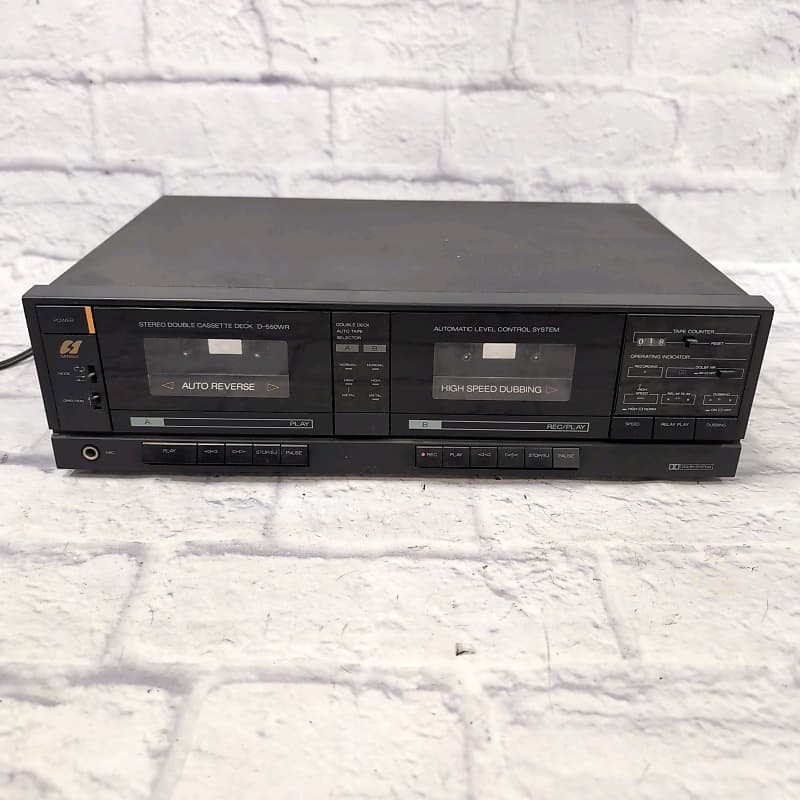 Sansui D550WR High Speed Dubbing Dual Cassette Player with Reverb