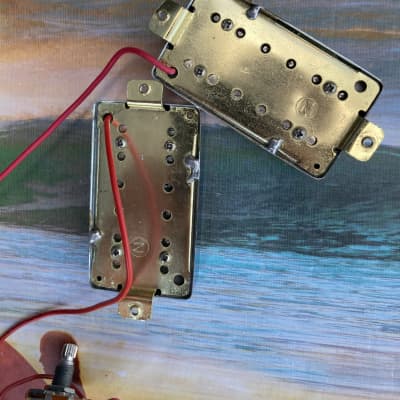 Epiphone  Ibanez  Humbucker pickup Pair HH single conductor Set electric guitar parts - Chrome project image 10