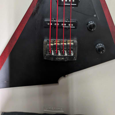 Ibanez MDB5-OXB Mike D'Antonio Signature Destroyer Bass 2022 - 2023 - Oxblood Weathered Black - DR Red Devil Stings and custom case image 3