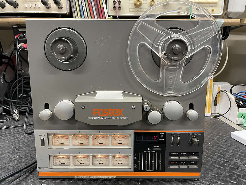 Fostex A8 1/4 8 track multitrack reel to reel tape deck. SERVICED!