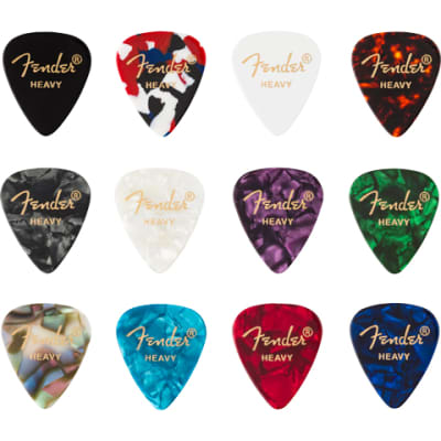 Fender 351 Celluloid 12 Pick Pack Medley Heavy for sale
