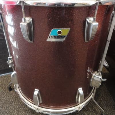 Ludwig Vintage 70's 4 pc Burgundy Sparkle Drum Shell Pack(4 Piece) (Hollywood, CA) (TOP PICK) image 8