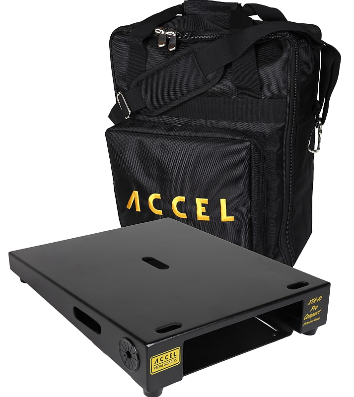 Accel XTA10 Pro Compact Black Pedal Board with Tote image 1