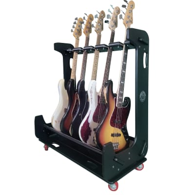 Form Factor Audio Multi-Guitar/Bass stand LB5 w/ Dolly Attachment, Black Textured for sale