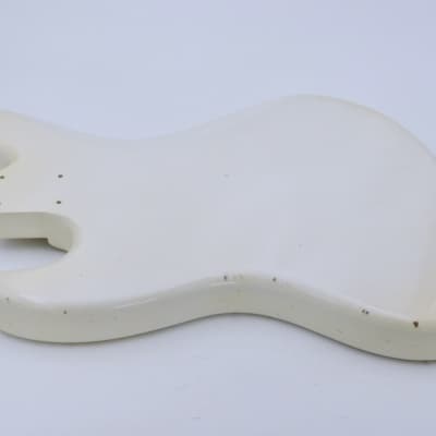 BloomDoom Nitro Lacquer Aged Relic Olympic White J-Style Bass Vintage Custom Guitar Body image 10