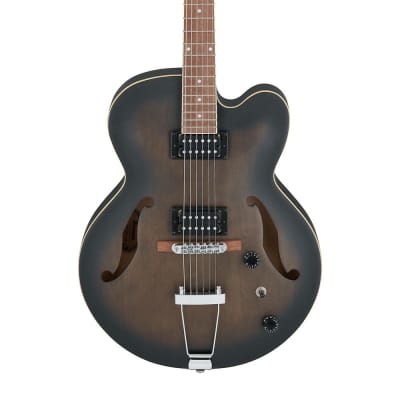 Ibanez AF55 Artcore Hollow Body Electric Guitar with Infinity R Pickups - Transparent Black Flat for sale