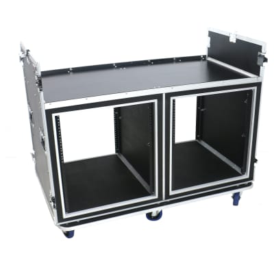 OSP ATA-FOH-2SL Deluxe Front of House System w/ Dual 12U-Racks & Standing Lid Tables image 6