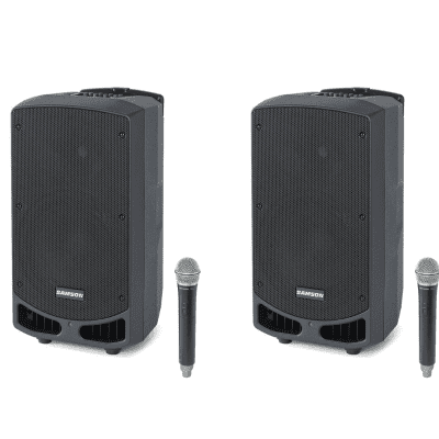 Samson Expedition PA Speaker System w/ Mic & Bluetooth - XP310w - D Band - Pair image 2