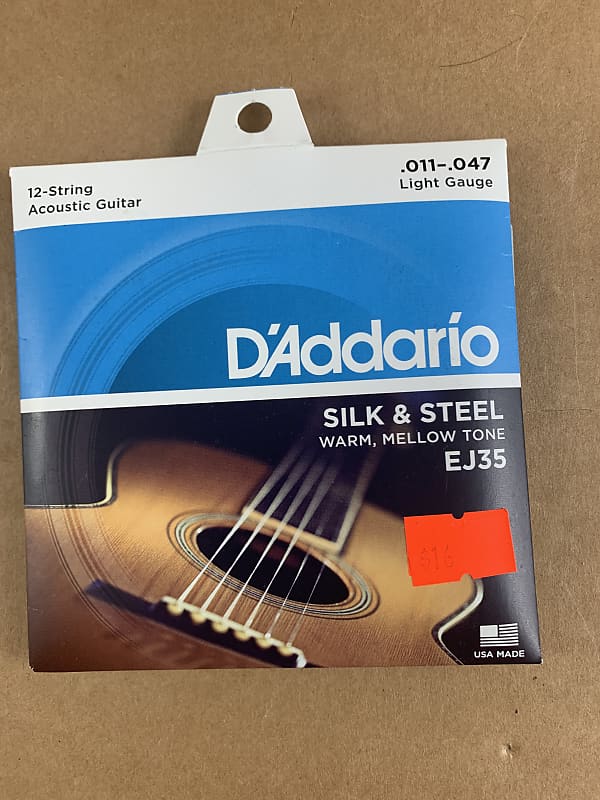 Best Silk And Steel Acoustic Guitar Strings D'Addario EJ35 Silk and Steel acoustic guitar strings Light | Reverb