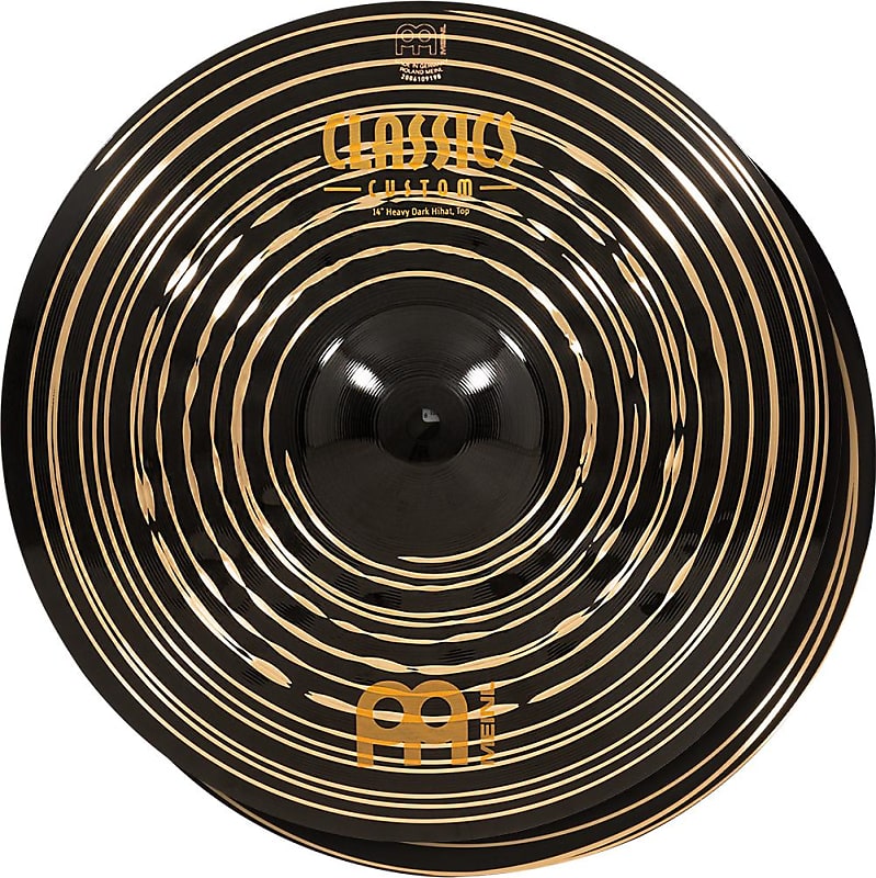 Meinl 14" Classics Custom Dark Heavy Hi-Hat Cymbals (Pair) image 1