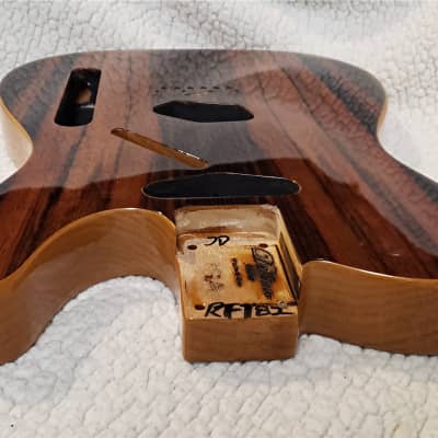 My Last USA made ,bound custom body, covered in Rosewood ( Top & back ) Made for a Tele neck. image 7