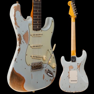 Fender Custom Shop Ltd 1963 Stratocaster Heavy Relic, Sonic Blue 914 7lbs 11.2oz image 1