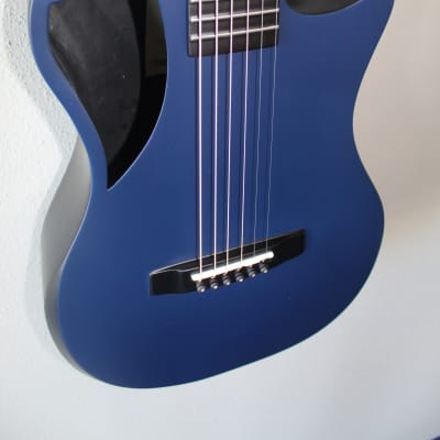 Brand New Journey OF660 Overhead Carbon Fiber Acoustic/Electric Travel Guitar - Navy Matte image 4