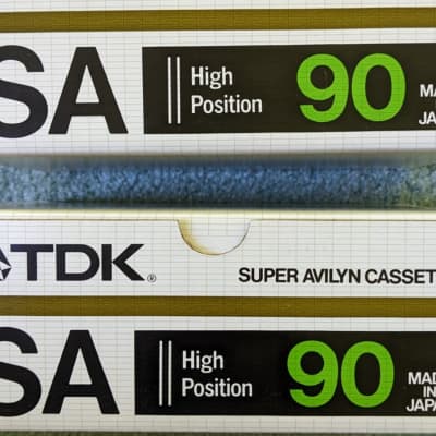 Two Factory Sealed Boxes of 10 - TDK SA90 High Position Super Avilyn Audio Cassettes 1984 image 3