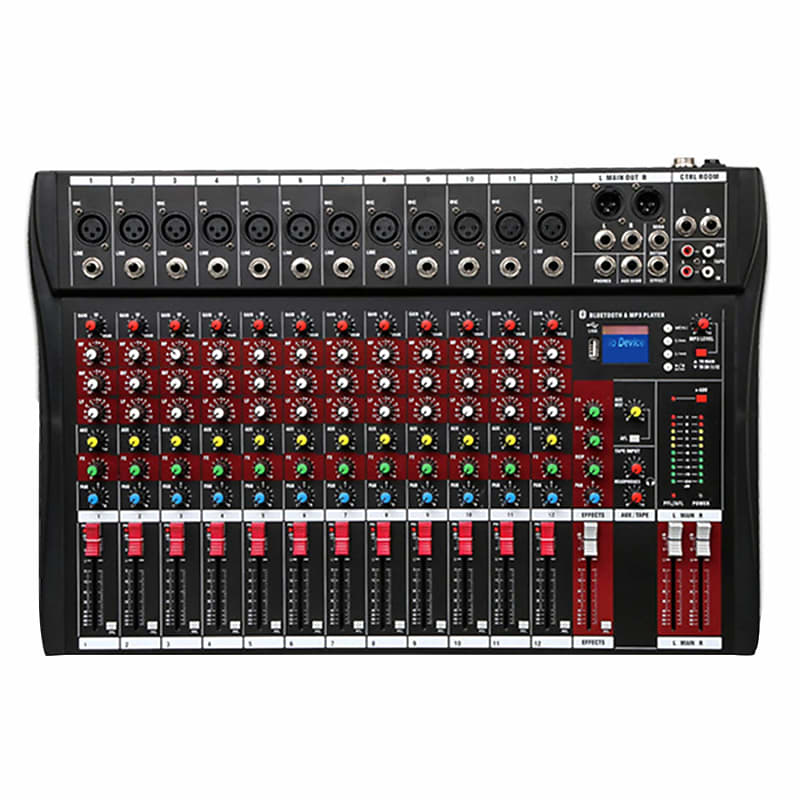 Pyle Professional Wireless DJ Audio Mixer - 6-Channel Bluetooth Compatible  DJ Controller Sound Mixer w/ DSP Effects, USB Audio Interface, Dual RCA In