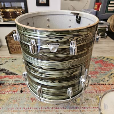 Ludwig Standard 16x16" 3-ply Floor Tom in Avocado Strata 1971 image 13