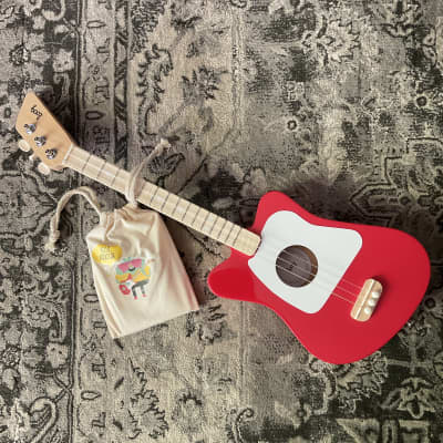 Loog Mini 3 Strong Acoustic Kids Guitar for Beginners - Red image 4