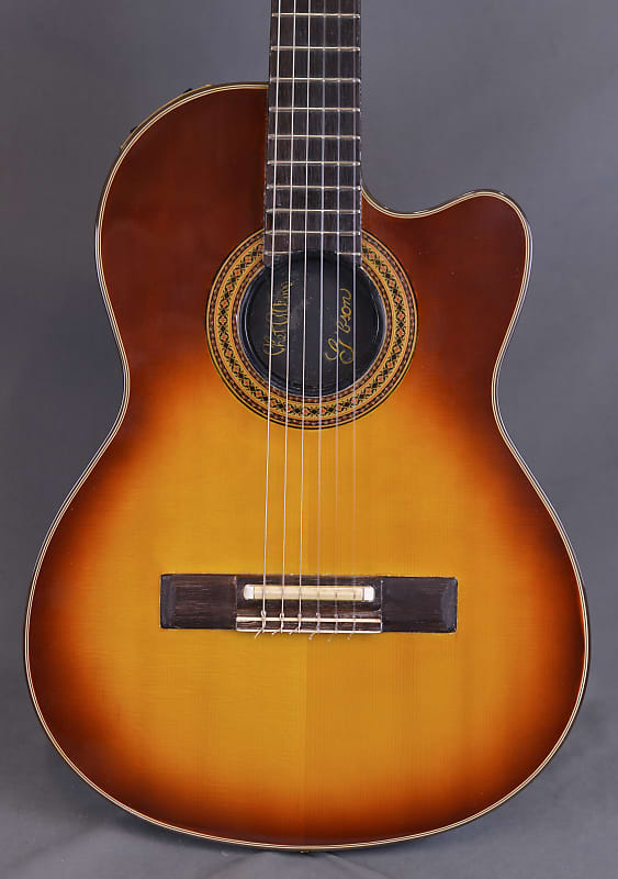 1988 Gibson Chet Atkins CE Showcase Edition Sunburst CLEAN Classical Nylon String 1980 s