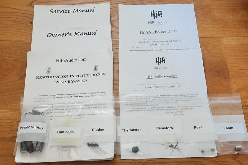 Fisher x202c restoration kit filter capacitor repair rebuild fix  			