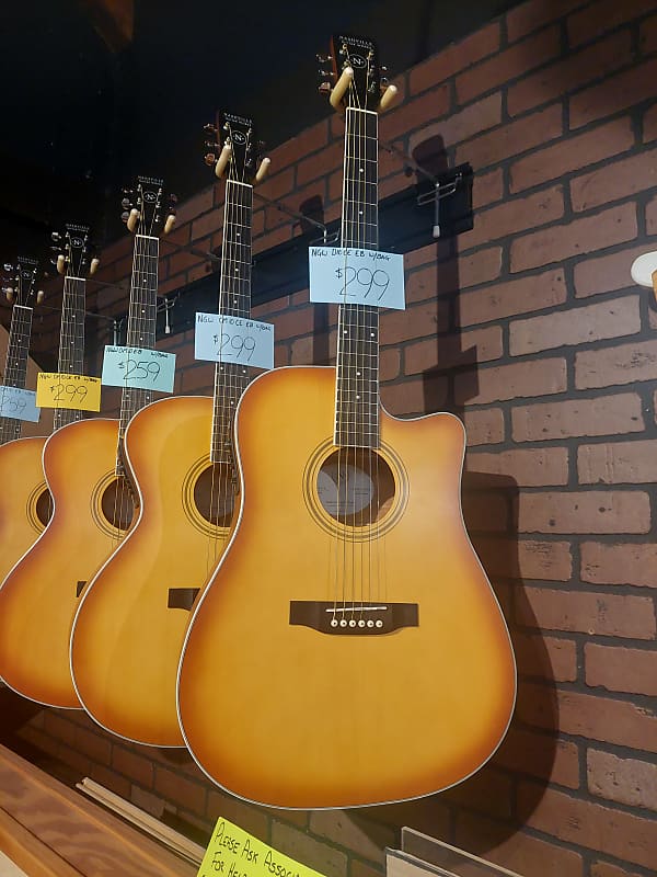 Nashville Guitar Works D10 CE EB 2024 Satin Edge Burst Reverb