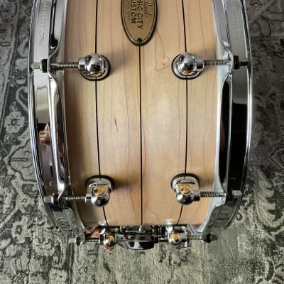Pearl Limited Edition “One-Off” 14 x 6.5”  Solid Maple Hand Rubbed Lacquer Triband Inlay image 2