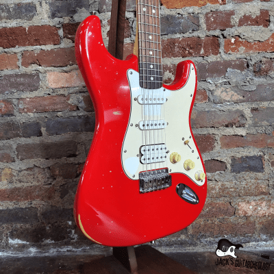 Squier / Fender MIM Stratocaster Partscaster (1997, Fiesta Red Relic) image 2