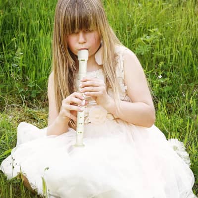 Soprano Recorder 8 Hole Classic German Style Descant Flute Musical Instruments + Cleaning Rod For Beginners Kids School Graduation Gift (White) image 6