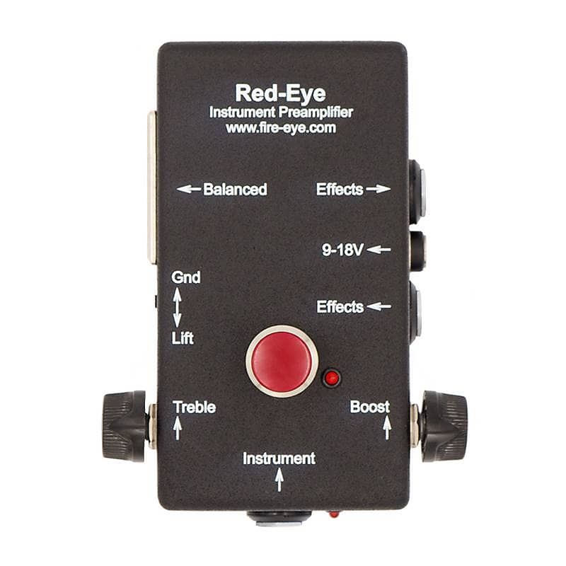 Fire-Eye Red-Eye Acoustic Preamp with Boost and DI Out (with 9V jack) image 1