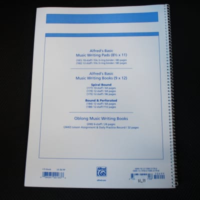 Alfred's Basic Spiral Bound Music Writing Book 175 (used)(Consignment) image 3